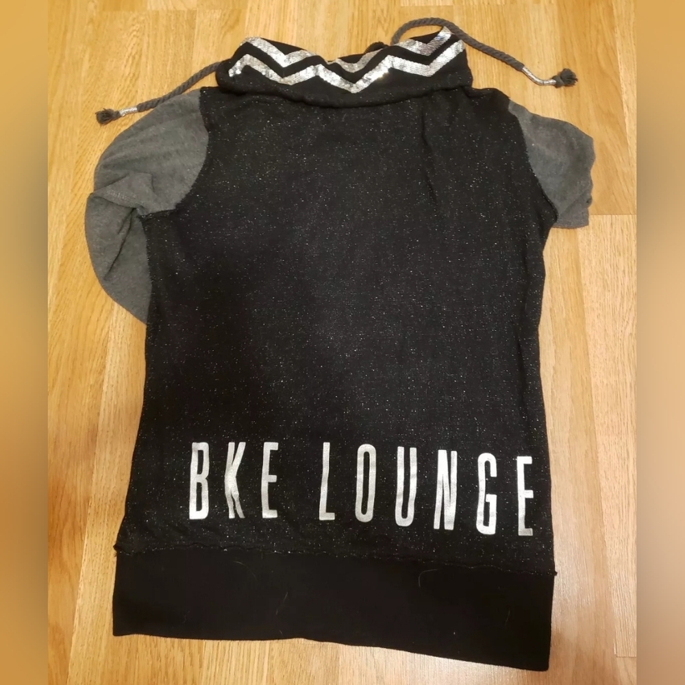 BKE Lounge black/gray blink zip up hoodie. EUC. Women's small